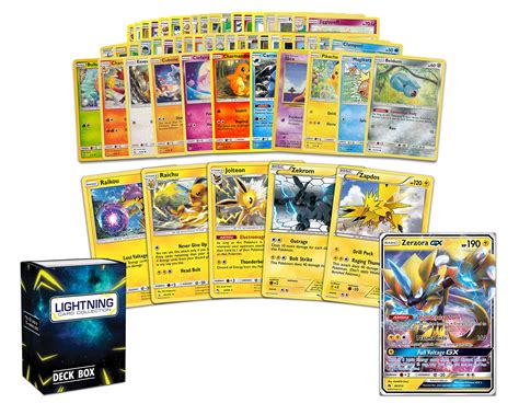 Buy Pokemon Electric Collection - 50 Pokemon Cards Plus 5 Rare Electric ...