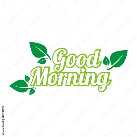 good morning greetings logo Stock Vector | Adobe Stock