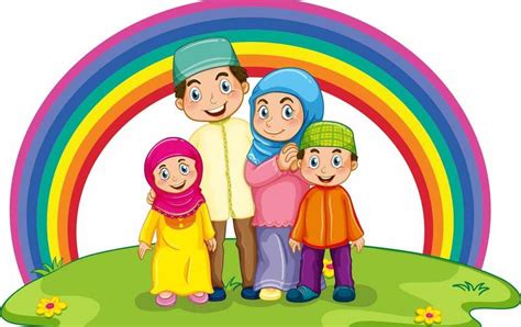 Kumpulan 28+ Mewarnai Gambar Kartun Keluarga Muslim - KataUcap