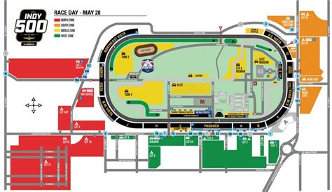 Printable IMS map for Indy 500: Guide to Indianapolis Motor Speedway