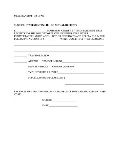 Dts Lost Receipt Form Fillable - Printable Forms Free Online