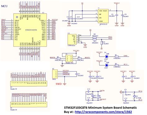 Stm32f103c8t6 Development Board Schematic