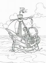 Coloring Pages Pirate Ship For Kids To Print Free And Paint  sketch template
