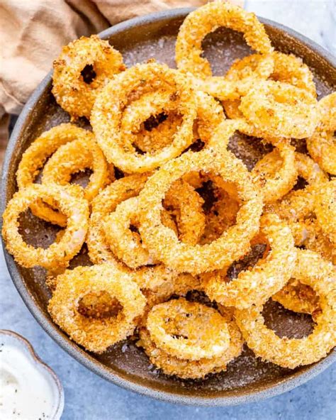 Air fryer Homemade Onion Rings - Healthy Fitness Meals