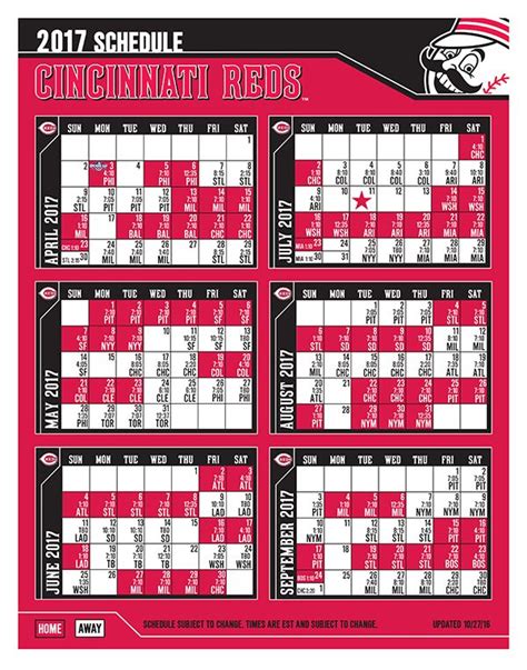 Cincinnati Reds 2024 Schedule Printable