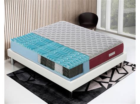 Matelas 140x190 à ressorts ensachés - mémoire de forme - à 9 zones modèle domy - Conforama