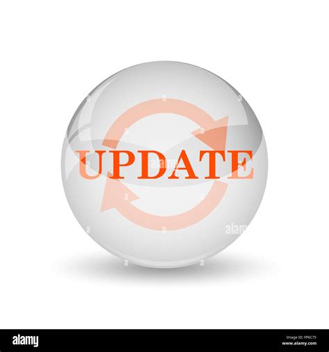 Update icon. Internet button on white background Stock Photo - Alamy