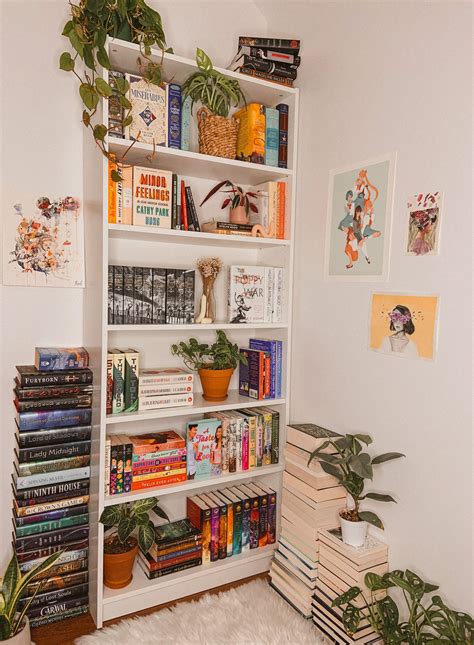 @paintingpages on instagram - bookshelf decor, aesthetic bookshelf styling, shelf portrait ...