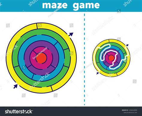 Labyrinth Maze Game Kids Vector Illustration Stock Vector (Royalty Free ...