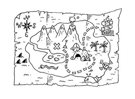 Cartoon Pirate Treasure Map