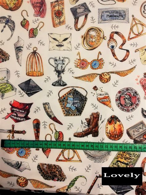 Harry Potter Fabric by The Yard School of Magic Wizard | Etsy