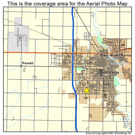 Aerial Photography Map of Grand Forks, ND North Dakota