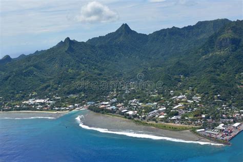 Aerial Landscape View of Avarua Town Rarotonga Cook Islands Stock Image - Image of avarua ...