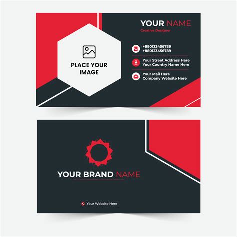 Business Card Design Template 10683867 Vector Art at Vecteezy