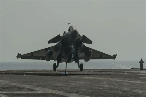 French Rafale omnirole fighter jet operates from U.S. aircraft carrier in the Arabian Gulf - The ...