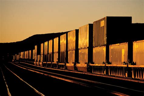 Container train at sunset - Michigan Retailers Association