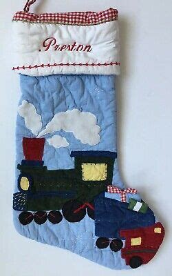 POTTERY BARN KIDS BLUE QUILTED CHRISTMAS STOCKING TRAIN *PRESTON* NEW RAILROAD | e… | Pottery ...