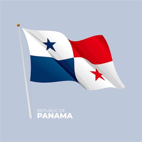 Premium Vector | Panama national flag waving Vector 3D