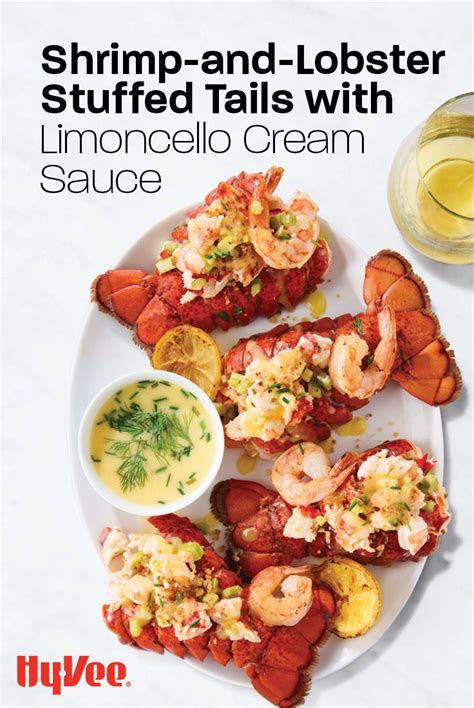 Shrimp-and-Lobster Stuffed Tails with Limoncello Cream Sauce | Recipe | Shrimp and lobster, How ...