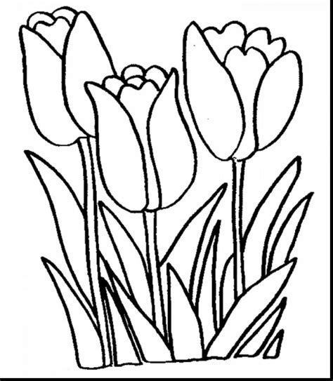 Spring Flowers Black And White Clipart | Free download on ClipArtMag