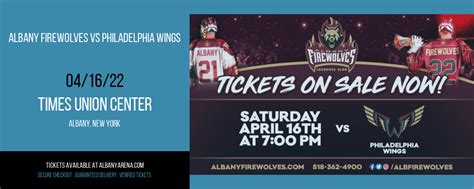 Albany FireWolves vs Philadelphia Wings Tickets | 16th April | MVP ...