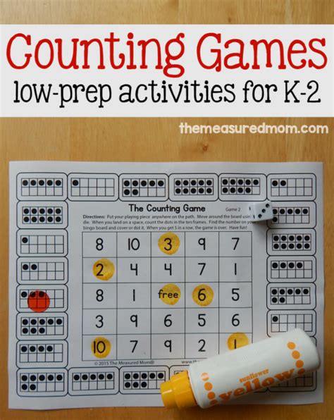 Counting games for K-2 - The Measured Mom