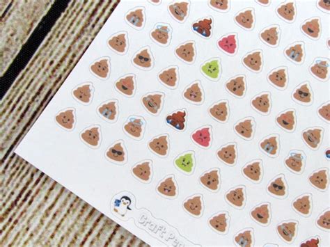 TINY Poop Emoji Stickers Poop Stickers Emoji Stickers Poop - Etsy