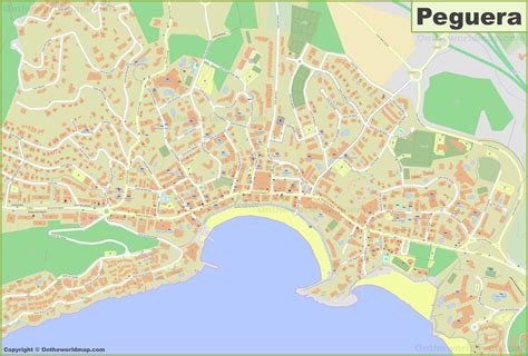 Detailed map of Peguera - Ontheworldmap.com