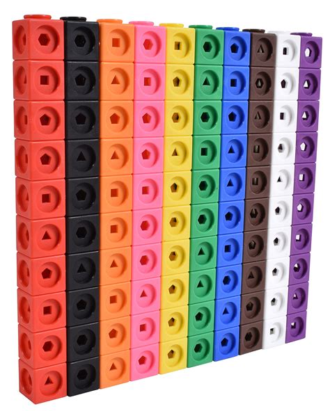 edxeducation Math Cubes - Set of 100 - Math Manipulatives - Classroom Learning Supplies ...