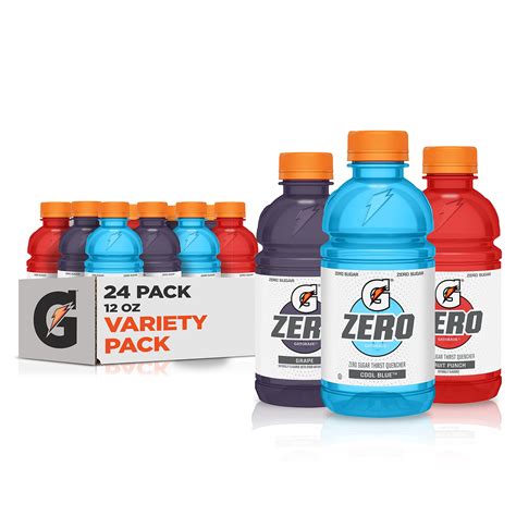 Gatorade Zero Thirst Quencher, 3 Flavor Variety Pack, New for 2023, 12 ...