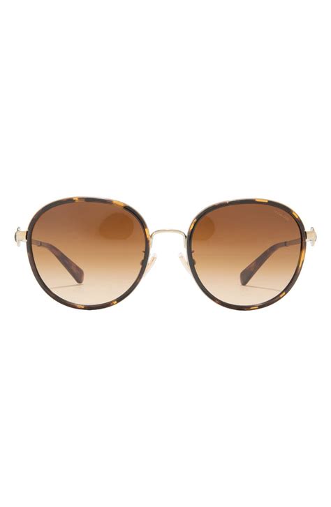 COACH Downtown 54mm Round Sunglasses | Nordstromrack