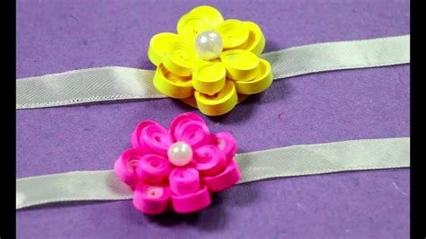 How to Make Flower Rakhi with Paper Quilling - Very Quick & Easy Rakhi Making Ideas | Rakhi ...