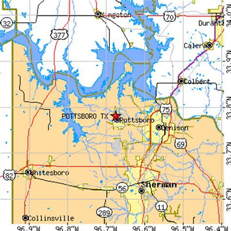 Pottsboro, Texas (TX) ~ population data, races, housing & economy