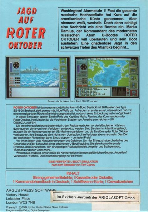 The Hunt for Red October (Book Version) Images - LaunchBox Games Database