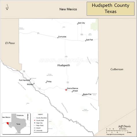 Hudspeth County Map, Texas - Where is Located, Cities, Population ...