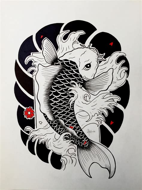 KOI FISH DRAWING on Behance