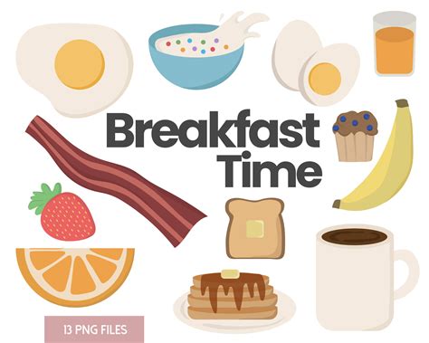 Breakfast Clipart, Breakfast PNG, Eggs Clipart, Breakfast Clip Art ...