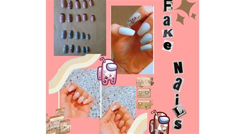 DIY FAKE NAILS AT HOME . #no acrylic / gel - YouTube