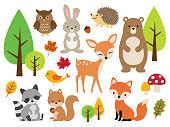 フリー写真画像: 鹿、森林、木、葉、動物