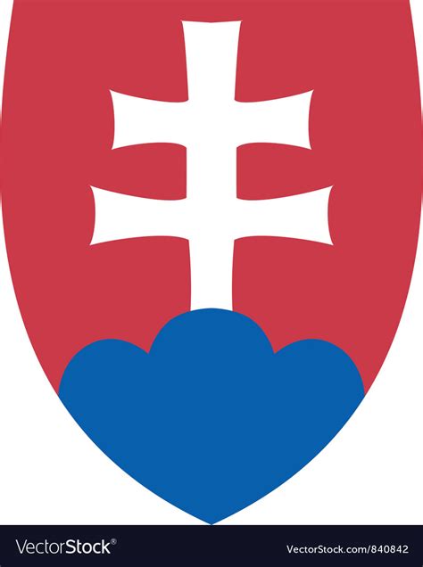 Coat of arms of Slovakia Royalty Free Vector Image