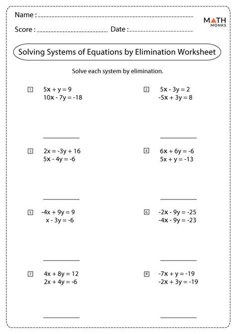 Solving Systems Of Equations Worksheet – Englishworksheet.my.id