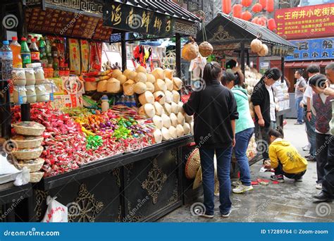 Wangfujing Snack street editorial stock image. Image of side - 17289764