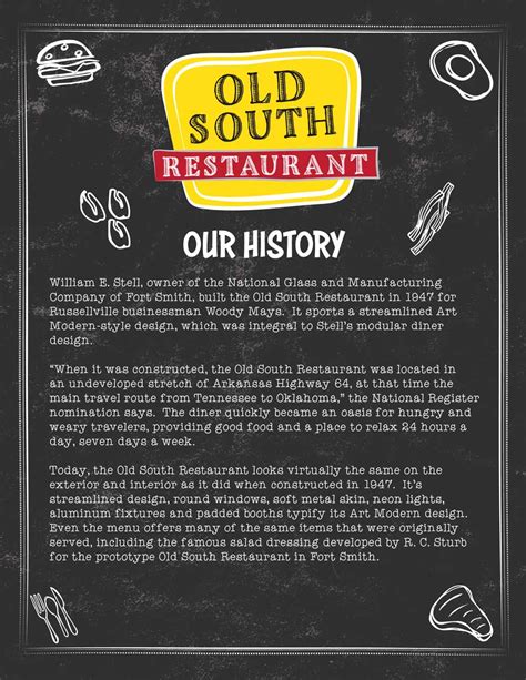 Old South Restaurant - Menu