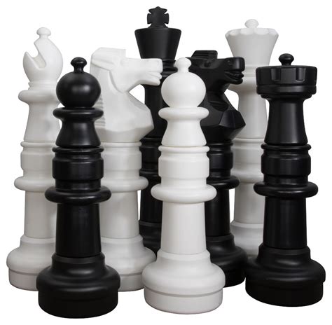 Giant Chess Pieces Complete Set, 37" Tall, White and Black, MegaChess ...