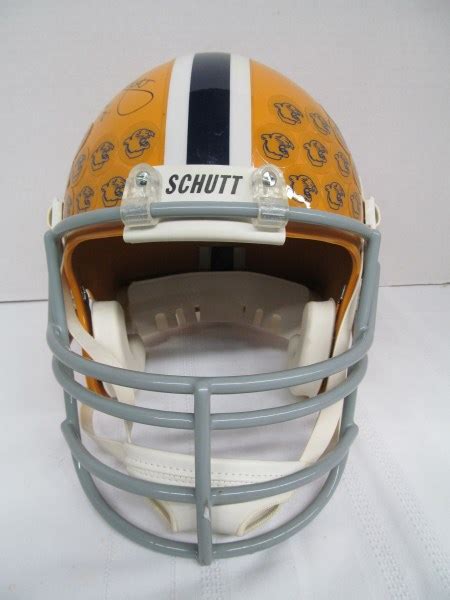 Sold at Auction: AUTOGRAPHED PITT PANTHERS STEELERS FOOTBALL HELMET