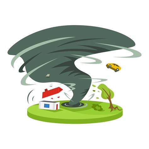 Hurricane in countryside cartoon vector illustration 3129140 Vector Art at Vecteezy