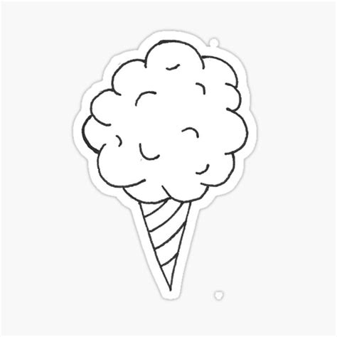 "Cotton Candy Drawing" Sticker for Sale by Olivialee14 | Redbubble