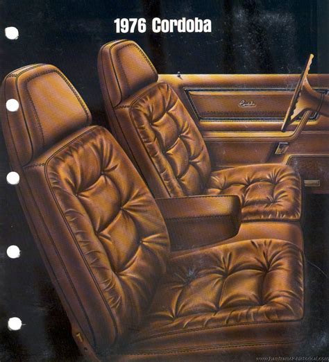 The 1970 Hamtramck Registry - 1976 Chrysler Color & Trim Book - Cordoba