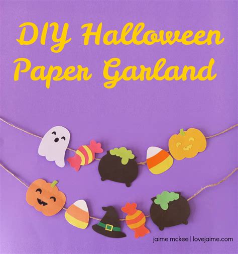 DIY Paper Halloween garland tutorial - Love, Jaime