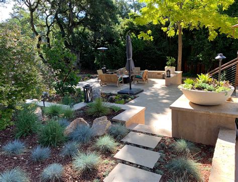 Oak Tree Setting With Hillside Views, Landscape Renovation, Northern California - Contemporary ...